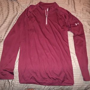 Under armour heat gear long sleeve jacket maroon